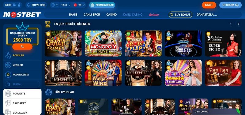 Vyzkoušejte si online kasino Mostbet CZ: Podrobná recenze